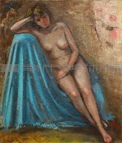 倚坐的裸女藏品圖，第1張
