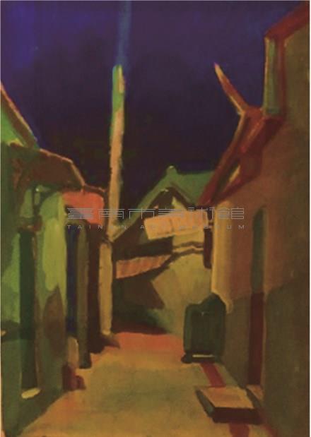 臺南天后宮小巷夜景藏品圖，第1張