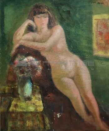 裸女與瓶花藏品圖，第1張
