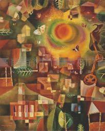 農村夕陽藏品圖，第1張