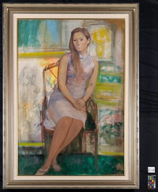 淡紫色旗袍-美美藏品圖，第2張