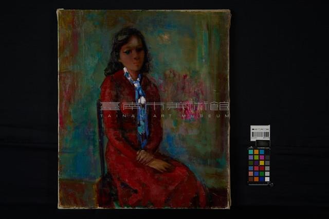 藍領巾紅洋裝藏品圖，第2張