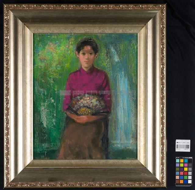 持扇的桃色少女藏品圖，第2張