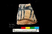 芝山岩文化黑彩陶容器底部接圈足殘件藏品圖，第1張