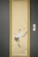 川崎小虎(鶴梅圖)藏品圖，第2張