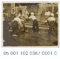 龍山寺前消防演練-小水桶傳遞消防水藏品圖，第1張