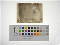 玻璃底片(父子合照)藏品圖，第1張