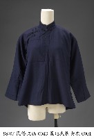 藍地大襟女衣藏品圖，第1張