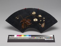 臺灣漆器扇型蝴蝶蘭藏品圖，第1張