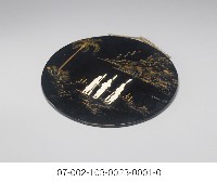 臺灣日月潭杵歌圓形木胎漆器掛飾藏品圖，第4張