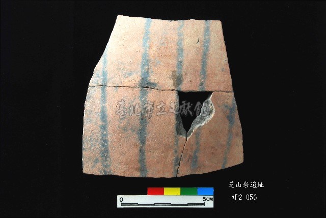 芝山岩文化黑彩陶容器腹片藏品圖，第1張