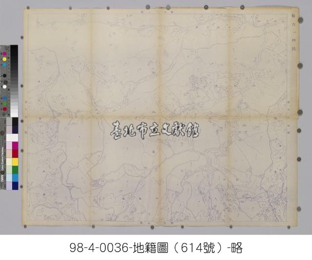 日治時期地籍圖【深坑庄】藏品圖，第1張