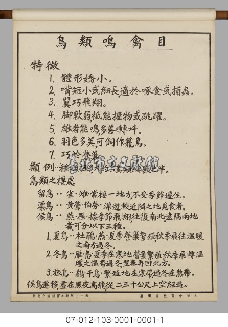 動物分類掛圖表解藏品圖，第13張