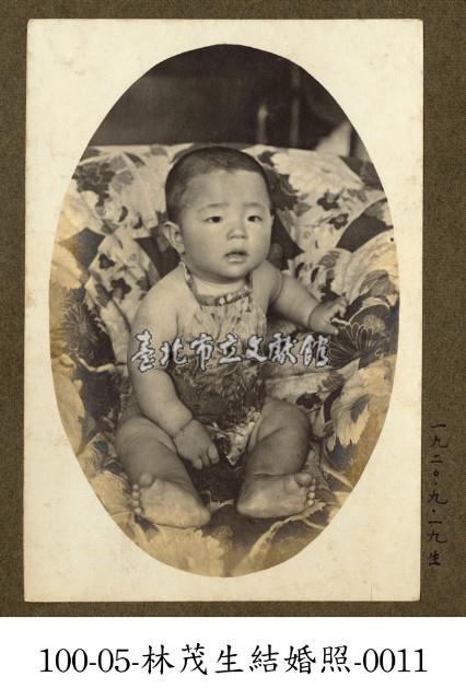 林茂生結婚照-0011 (林茂生夫婦次子獨照)藏品圖，第1張