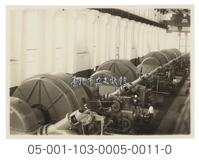 日月潭第二發電所竣工寫真（發電所內部)藏品圖，第1張