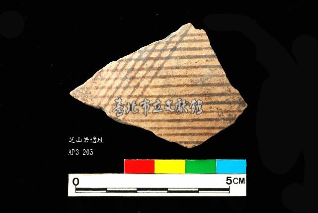 芝山岩文化黑彩陶容器腹片藏品圖，第1張