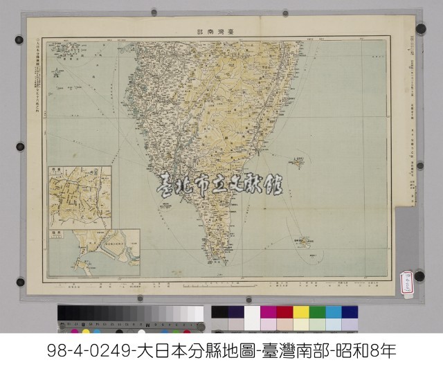 臺灣南部(大日本分縣地圖)藏品圖，第1張