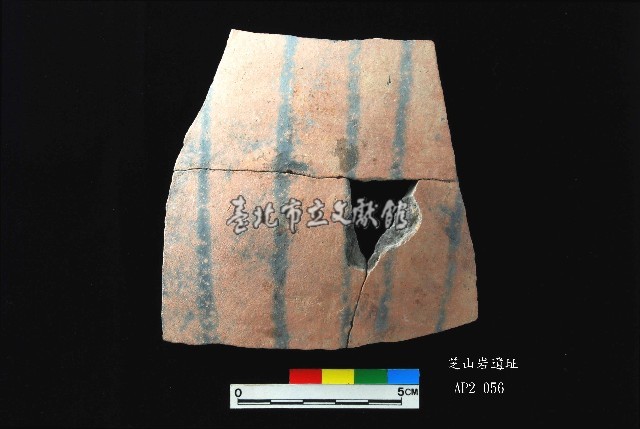 芝山岩文化黑彩陶容器腹片藏品圖，第1張