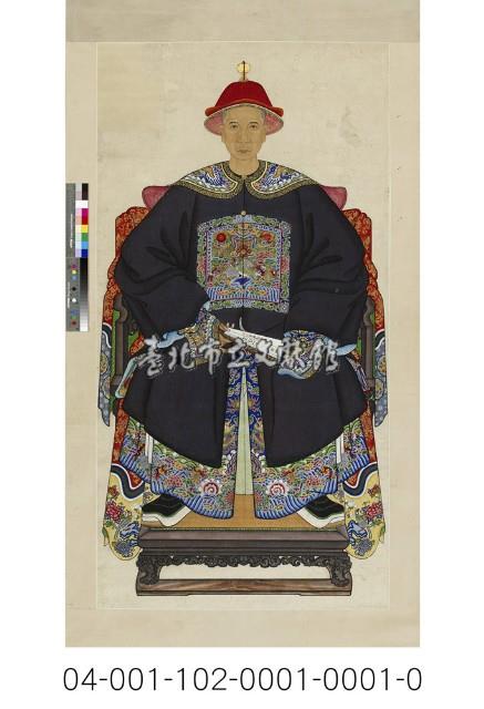 清代祖先畫像(男)(女)藏品圖，第1張