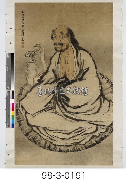 指畫達摩坐禪圖藏品圖，第1張