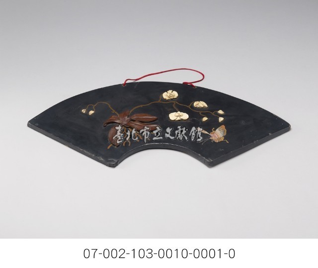 臺灣漆器扇型蝴蝶蘭藏品圖，第4張