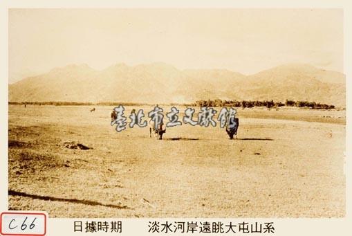 淡水河岸遠眺大屯山系藏品圖，第1張