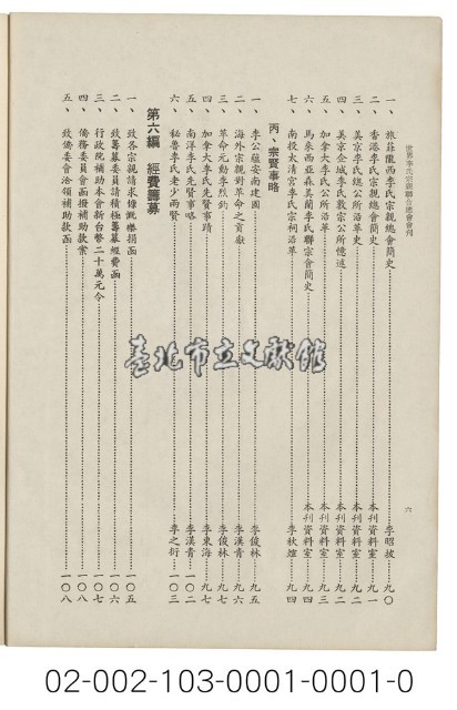 海外族譜文獻（世界李氏宗親聯合總會會刊 61年）藏品圖，第7張