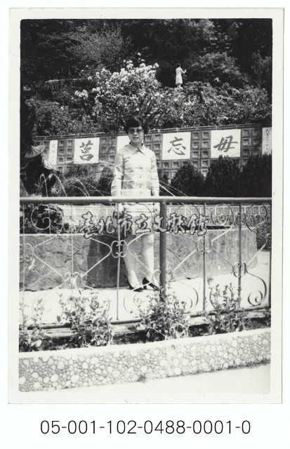 婦女攝於陽明公園勿忘在莒與噴水池(2)藏品圖，第1張
