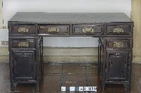 清式硬木箱几式六屜書桌藏品圖，第1張