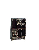 清式黑金描漆彩繪小多寶方角炕櫃藏品圖，第2張