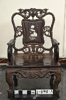 黑檀木客廳雕刻椅、客廳几組（未上漆）藏品圖，第1張
