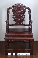 花梨木雕刻太師椅組－椅藏品圖，第1張