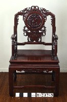 花梨木雕刻太師椅組－椅藏品圖，第1張