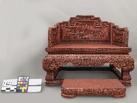 雕漆帶托泥寶座藏品圖，第1張