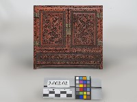 雕漆頂箱櫃一對－頂箱櫃下櫃藏品圖，第1張