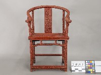 雕漆圈椅一對－椅藏品圖，第1張