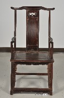 (新雞翅木)高背官帽椅藏品圖，第2張