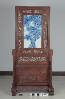 (黃花梨)嵌青瓷插屏式屏風藏品圖，第2張