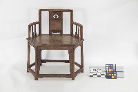 花梨木六方形扶手太師椅一對－椅藏品圖，第1張