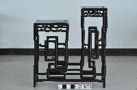 紫檀高低蓮座花檯藏品圖，第2張
