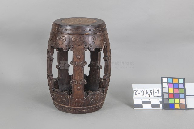 嵌瘿木鼓凳(4件)藏品圖，第1張