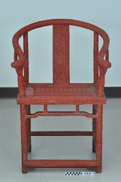 雕漆圈椅一對－椅藏品圖，第2張