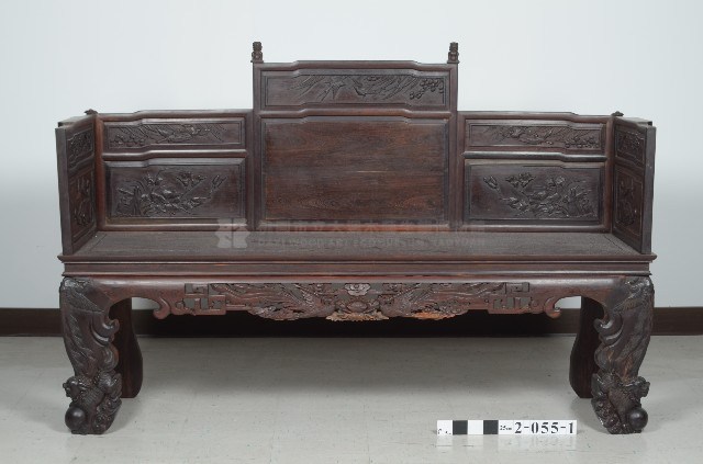 雞翅木牡丹引鳳羅漢床 – 羅漢床藏品圖，第2張
