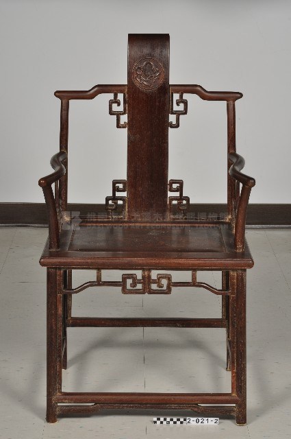雞翅木四出頭書卷官帽椅組－椅藏品圖，第2張
