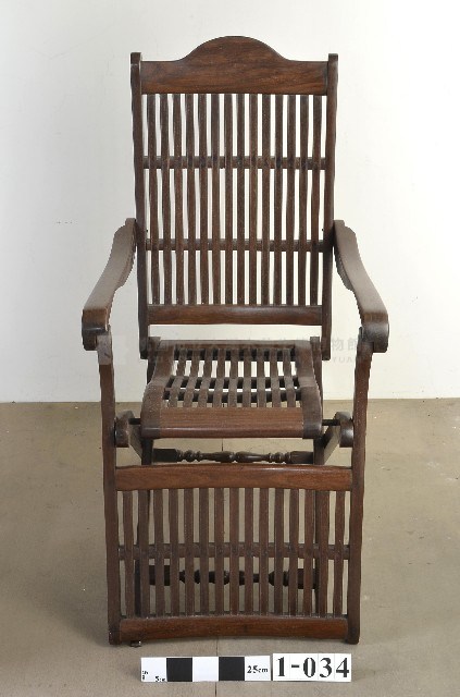 清式酸枝三折式躺椅藏品圖，第1張