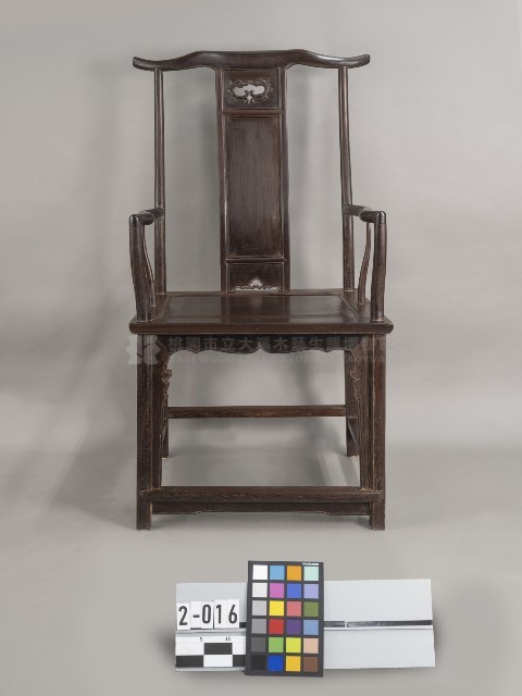 (新雞翅木)高背官帽椅藏品圖，第1張