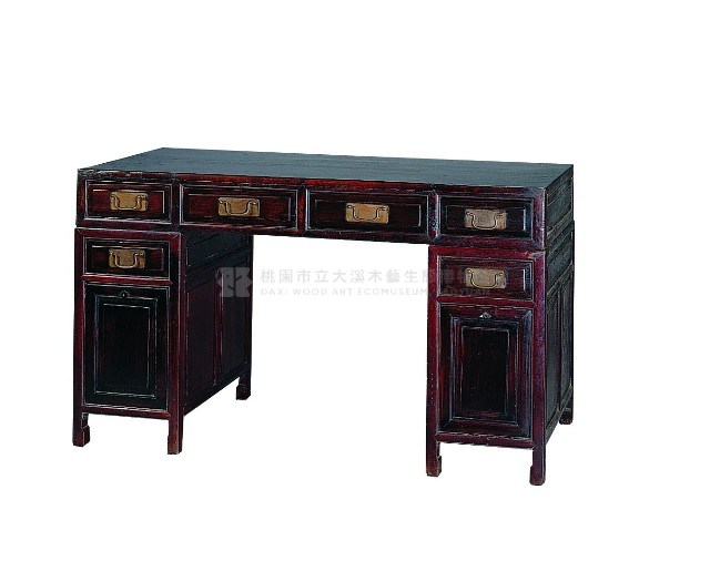 清式硬木箱几式六屜書桌藏品圖，第2張
