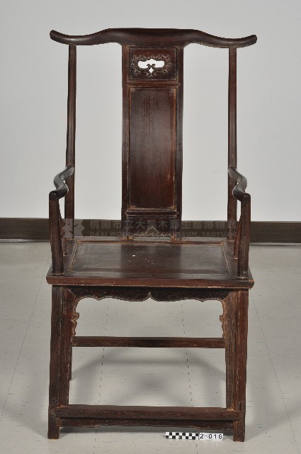(新雞翅木)高背官帽椅藏品圖，第2張