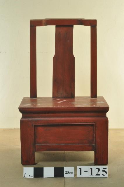 朱漆樟木綁腳椅藏品圖，第1張