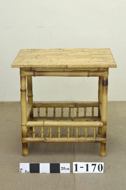 竹製四腳雙層小茶几藏品圖，第1張